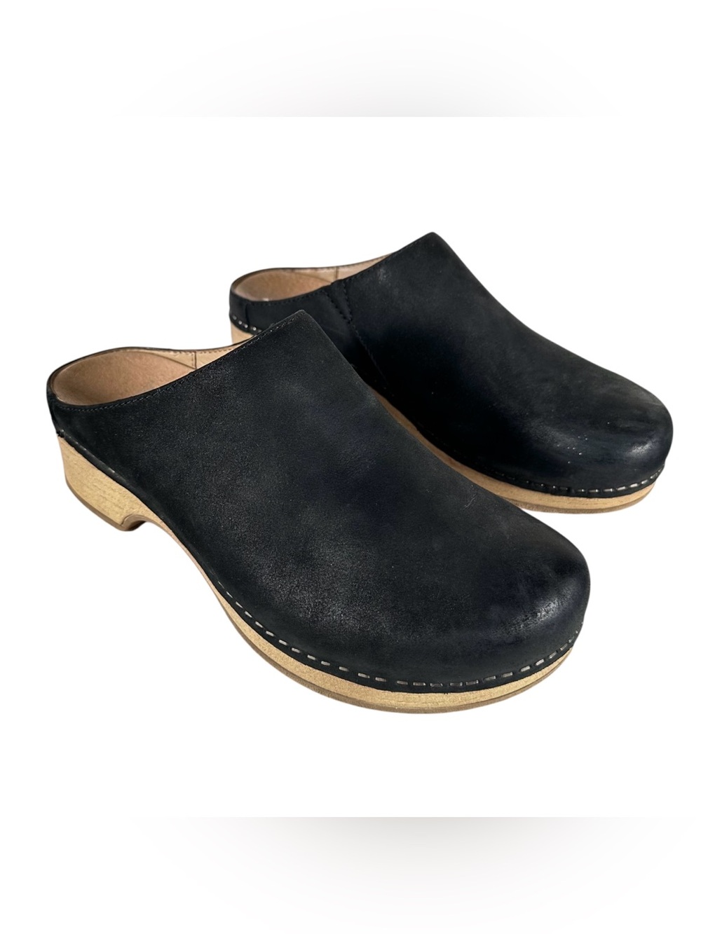 DANSKO Brenda Minimalist Mules in black burnished suede - Picture 3 of 10